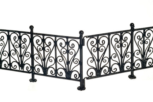 Wrought Iron Fence, Black, 6 pc.